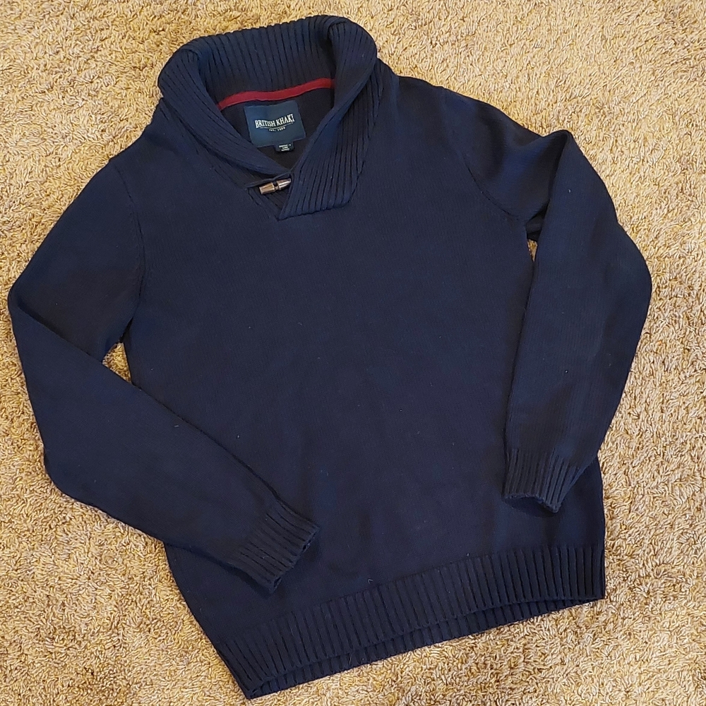 BRITISH KHAKI Navy Blue Pullover Sweater